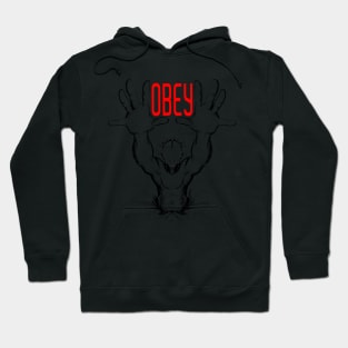 obey themed hand drawing graphic design Hoodie